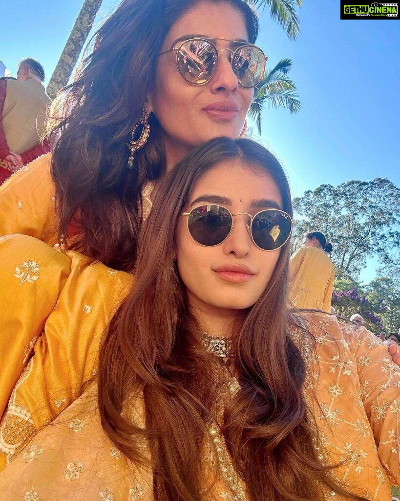 Raveena Tandon Instagram - Wedding Wows!!! #haldi 💛♥️ #aussiewedding 💛