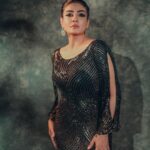 Raveena Tandon Instagram - In the darkness of the night… 🖤 Outfit : @estera_trends Earrings : @thehouseofmbj Rings : @jet_gems Footwear : @monrowshoes @id8mediasolutions Styled by @poojagulabani Glam by @sshurakhan Clicked by @deepak_das_photography Managed by @reemapandit Mumbai, Maharashtra