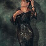 Raveena Tandon Instagram - In the darkness of the night… 🖤 Outfit : @estera_trends Earrings : @thehouseofmbj Rings : @jet_gems Footwear : @monrowshoes @id8mediasolutions Styled by @poojagulabani Glam by @sshurakhan Clicked by @deepak_das_photography Managed by @reemapandit Mumbai, Maharashtra