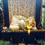 Raveena Tandon Instagram - Our family Ganpati celebrations down the years .. 🙏🏻🌸🕉️🌸🙏🏻 Lil @rashathadani and #ranbirvardhanthadani ♥️ Bandra West