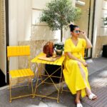 Reenu Mathews Instagram - Spreading sunshine in Vienna on a hot summer day , wearing this beautiful yellow linen dress by @resha_by_rehana_shana 💛 . . #summervibes #summercolors #stephansplatzwien #yellowlove #reenumathews Stephanzplatz, Vienna
