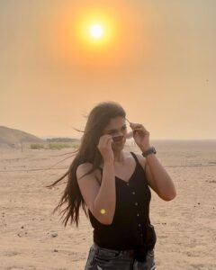 Reeshma Nanaiah Instagram - Dunes, dust, and desert dreams 🏜️
@visitabudhabi 
.
.
.
.
.
#InAbuDhabi #desertsafari #desertlife #ad