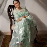 Sagarika Ghatge Instagram – A minimalistic clothing label to summarise the true beauty and elegance of a bygone era . @akuteebysagarika 

Pastel mint silk organza saree with all over palash foil motifs 

Shop the look on www.akutee.co.in ( link in bio)

📸 @sprinkledwords