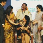 Samyukta Hornad Instagram - With the four Padmashree awardees from namma Karnataka, Mata Manjamma Jogathi, Tulsi Gowda, K.Y Venkatesh and Harekala Hajabba yesterday :) I’m so humbled and honoured to receive the award for my community service! They truly inspire me to do better. I like to do whatever little in my capacity because of my privilege and position to do at least some thing. And when recognised by such absolutely fantastic people like these Padma Shree awardees it makes me want to do more, try to be at least .1% like them. How this event was just not of them recognising me but one where I realise how much more there is left to do Thank you 🤍 @makeupdiaries_by_ashwini @aiykya @inhuman.eye