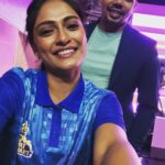 Sastika Rajendran Instagram - Hi-flyer says Hi 👋 @pawan_sehrawat_17 Welcome to @starsportstamil @starsportsindia 💫 This was right after @tamilthalaivas ‘s smashing win against #TeluguTitans 💙 #prokabaddi #pawansehrawat #tamilthalaivas #kabbadi