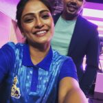 Sastika Rajendran Instagram – Hi-flyer says Hi 👋 
@pawan_sehrawat_17 Welcome to @starsportstamil @starsportsindia 💫

This was right after @tamilthalaivas ‘s smashing win against #TeluguTitans 💙

#prokabaddi #pawansehrawat #tamilthalaivas #kabbadi