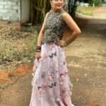 Sastika Rajendran Instagram - All about last weekend! 🦋🌸🖤 👗: @siddi_designer Coimbatore, Tamil Nadu