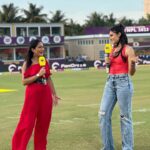 Sastika Rajendran Instagram - @therealandreajeremiah Chose her “first song” for this picture since it’s her “first solo concert” in #Coimbatore 💕 #TNPL #TNPL2023 #LycaKovaiKings #TNPLonStar #NammaOoruNammaGethu 🏏🏏🏏 Sri Ramakrishna College of Arts and Science