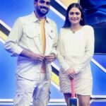 Sastika Rajendran Instagram - Debut IPL with the Don of IPL Thank you machan 💫 Thoroughly enjoying it. Taking all the learning from the legends. And being thankful for it. Styled by @mrignain for #TataIPL2023 on @starsportstamil நன்றி 🙏🏽🙏🏽🙏🏽 Mumbai