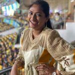 Sastika Rajendran Instagram - Into the finals we goooooo!!! #CSK ku periya periya periya #WhistlePodu 🥳🥳🥳 PC : @vishnowarrier Chepauk Stadium