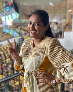 Sastika Rajendran Instagram - Into the finals we goooooo!!! 

#CSK ku periya periya periya #WhistlePodu 🥳🥳🥳

PC : @vishnowarrier