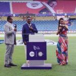 Sastika Rajendran Instagram – This is us on-screen. 

Swipe 👉 to see off-screen. 

#Dubai Either you are too hot to handle or too cold to hold! 

#ILT20onZee #HarBallBawaal #ILT20 #CricketOnZee Dubai International Stadium