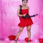 Shalu Shammu Instagram - Red Is My Colour Palette 💋♥️ On Lens : @sathish_photography49 Dolled Up : @vinotha_makeupartist Wearing : @aks_le_couturier Stylist : @jansiranilakshmibai #shalushamu #shalushamuvlogs #happyvalentinesday #valentines #special #highfashion #concept #shoot #longhair #browngirl #♥️ Love Land