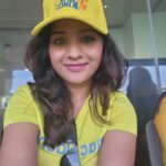 Sharanya Turadi Instagram - First times are always special and this one is super special to me! And the reason is THALA DHONI🔥 Watte mass moment it was to witness the man himself walking in with his bat onto the pitch and smash two sixes😍 Watching the match at the stadium with all the roaring at the Anbuden is truly an unrivaled experience 🦁💛 Match thotutom, but Thalaya paatachu, enakithu pothum 🙈😍 #csk #dhoniforever #thaladhoni