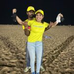 Sharanya Turadi Instagram - First times are always special and this one is super special to me! And the reason is THALA DHONI🔥 Watte mass moment it was to witness the man himself walking in with his bat onto the pitch and smash two sixes😍 Watching the match at the stadium with all the roaring at the Anbuden is truly an unrivaled experience 🦁💛 Match thotutom, but Thalaya paatachu, enakithu pothum 🙈😍 #csk #dhoniforever #thaladhoni