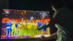 Sharanya Turadi Instagram - Anbu’den’💛🎉

The chance to get to witness this victory after hours n hours of waiting & confusion if the match would happen at all! 
A roller-coaster ride of emotions for us yellow army la ?🥹 
The best part is when Thala announced he's not retiring yet ! 😍