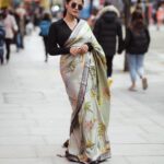 Sharmiela Mandre Instagram - Saree : @draperysilk Top : @bershka HMU : @makeup_by_rishika Photo : @armankhanachakzai1 Assisted by : @roza_adamska London, United Kingdom