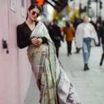 Sharmiela Mandre Instagram - Saree : @draperysilk Top : @bershka HMU : @makeup_by_rishika Photo : @armankhanachakzai1 Assisted by : @roza_adamska London, United Kingdom
