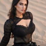 Sharmiela Mandre Instagram - The first of many shoots in a desert 🏜️ 🐪 . . . . 🎥 @vineethphotos 💄 @vanz_creative 👗 @eschelfashion #dubai #bengaluru #india #dubai #travel #desert Dubai Desert