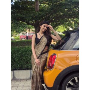 Shirin Kanchwala Instagram - Saree never tells you to fit in.. it makes you stand out!
