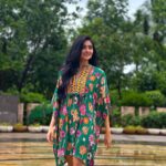 Shivangi Khedkar Instagram - Waves of Green @sewtableclothing . . . #clothingbrand #collaboration #dresses #vegastartalent #fashion @vegastar.entt