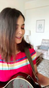 Shraddha Sharma Instagram - My friends know how much I have overplayed this song because I am in love with it. Hope you enjoy! 

@arijitsingh always a stunner! 

P.s- It’s really hard to shoot in summers. 🥲