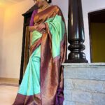 Shwetha Srivatsav Instagram - ಶೋಭಕೃತ್ ನಾಮ ಸಂವತ್ಸರದ ಯುಗಾದಿ, ದೂರಾಗಿಸಲಿ ಬೇಗುದಿ, ತರಲಿ ಬಾಳ ತುಂಬಾ ನೆಮ್ಮದಿ. #happyugadi #ugadi #indianfestival #saree #southindian #kannadati #shwethasrivatsav