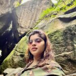Sneha Wagh Instagram - The climb was difficult but the view was worth it…The Edakkal caves, in Kerala are said to be around from 6000 BCE. There were scriptures which are said to be written by Neolithic Man, having a strong connection to the Indus Valley Civilisation! These Stone Age Era Carvings are the rarest of the rare. In a few pictures we can see figurines that of men, women and animals pictorials depicting that of the tribal nature who worshipped the Sun! The best part which surprised me was, even though it’s situated in our Indian province, it was discovered by a british officer! . . . #incredibleindia #indiatourism #india #wanderlust #ssnehawagh #sarangesneha #snehawagh #kerala #keralatourism #edakkalcaves #trek #cavestory