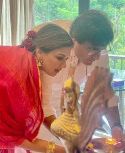 Sonali Bendre Instagram - Happy days ♥️
गणपती बाप्पा मोरया

📸 : @srishtibehlarya