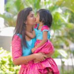 Sridevi Ashok Instagram – May the divine blessings of Durga Ma bring happiness and success to your life. May this auspicious festival bring light, happiness, and prosperity into your life. Happy Vijayadashami 🫶❤️🙏

Mom & Daughter combo dress : @io__fashion 
Photo : @ashok_chintala