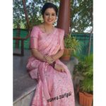 Srithika Instagram – PINK is a beautiful color because it is one of the colors that the sun makes at twilight and in the dawns💗💗💗
.
Saree @vanna_zarigai 
Bangle @varnudais
.
#saree #pink #babypink #summer #comfortablematerial #shooting #shootingmode #active Hyderabad