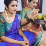 Srithika Instagram - Namakku soru dhaane mukkiyam 😂 #Magarasi #SunTV #SunReels @srithika_saneesh @mounikadeviofficial