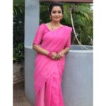 Srithika Instagram - "Pink is a beautiful color, because it is one of the colors that the sun makes at twilight and in the dawns.” – C. Joybell C. . Wearing @designcloud_boutique . #pink #color #saree #aaokkatiadakku #shootingspot #shootingmode Hyderabad