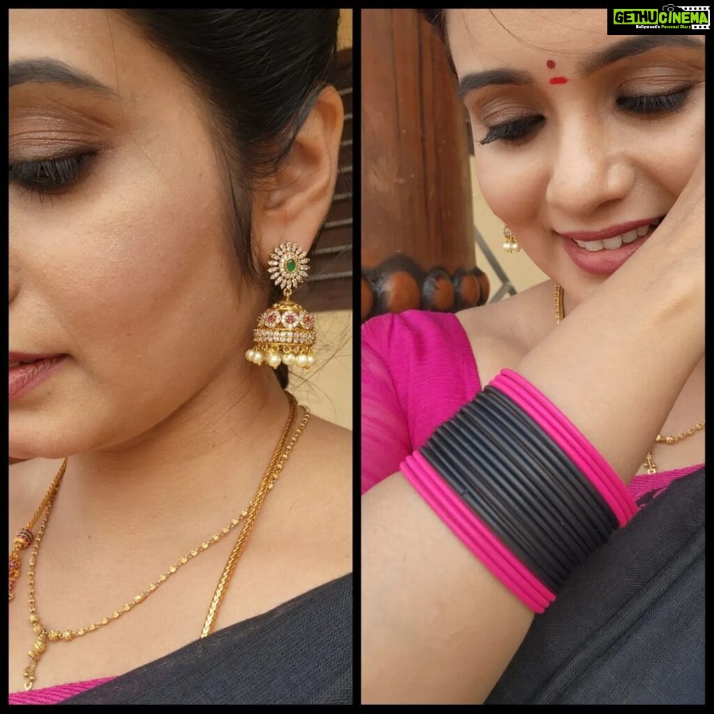 Srithika Instagram - I will stop wearing BLACK when they make a darker color🖤🖤🖤 . Saree @varshini_sareez Bangles @varnudais Earring @kabijewellery . #black #blackpink #blackcolor #saree #traditional #traditionalwear #happiness #attire