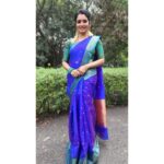 Srithika Instagram - Nothing makes a woman looks more beautiful like a saree does💙💙💙 . Saree @theuseeshop . #saree #sareelove #blue #beautifulcolor #lovely #posing #shoot #photos