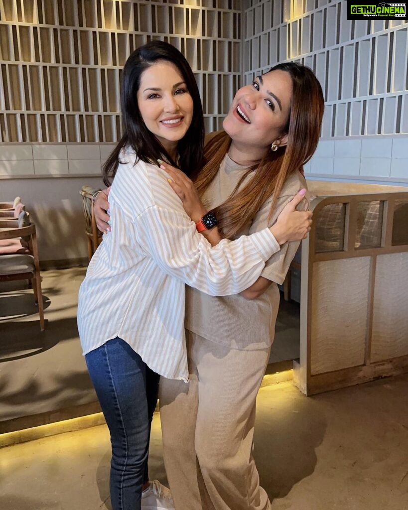 Sunny Leone Instagram - Love you! Finally got to celebrate properly together. Happy birthday @doll_0229 hope we stay this silly forever!