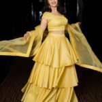 Surabhi Instagram - Feeling like a 🌻 in this outfit by @designerkavitaagarwal ✨️ Styled by @impriyankasahajananda ✨️ Makeup @glitteraisestudio ✨️ Hair @seena_hair143 ✨️ Jewlry @kushalsfashionjewellery ✨️ Captured @srujanluckyphotography ✨️