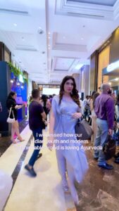 Surabhi Prabhu Instagram - India is proudly going back to the roots and @nabhisutra Nabhi Sutra is happily being a part of this change making era !! @timesfashionweek @bombaytimes was a happy realisation that youth is embracing Ayurveda again . This event had everything from runway to Experience Booths of all reputed brands . 

Nabhi Sutra announced the launch of their new product “Shata Dhauta Ghrita “ . It is made by 100 times washed cow ghee and it has marigold extract to Turmeric and almonds . 

And I was privileged to meet the gorgeous woman entrepreneur  @swativakharia , the founder of #nabhisutra . Her journey from #vadodara to #panindia is true inspirational 👏👏👏
.
.
.
.
.

#ad #paidcollaboration 
.

Flat 20% and upto 40% : 48 hours sale

.
.

Visit www.nabhisutra.com today and bring this magical remedy at home. Have a happy healing.
.
.
Outfit- @worldofwomenrepublic @wyshlist_india 
#adhyay #emollient #Skinrepair #Skincare #skin #healthyskin #bellybuttonoil #surabhiprabhu #surabhi #mumbai #indianfashionblogger #fashionblogger #holistichealth #holistichealing #healing #ayurvedic #indianculture 
#timesfashionweek #adhyay #skinrepair #skincare #shatadhautaghrita  #swativakharia