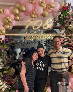 Sushmita Sen Instagram - My Maa @subhra51 turned a magical 70 😍🤗❤️💃🏻⭐️ To have our family & friends join the celebrations is such a blessing & means the world to us!!😇🙏❤️

Years of friendships & strength of family, all of it divine grace…one richly deserved by you Maa😍🤗💋

To many more…💃🏻💃🏻💃🏻

Thank you @theoberoimumbai for the excellent service & pure LOVE 🤗❤️👏

To Birthday girls @subhra51 @pritam_shikhare  I love you both!!! #duggadugga #maa 😊❤️💃🏻🌈