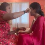 Swagatha S Krishnan Instagram - My most clumsiest GRWM reel shot while getting ready to send maya into the bigg boss house.. with my darling @anjusartistry dolling me up ♥️ #grwm #superfastmakeup #chennai #actor #singer #biggboss7tamil #biggboss #mayasquad