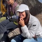 Swagatha S Krishnan Instagram - Throwback to being the jukebox player for a group of friends while hiking in freezing cold, through knee deep Snow at an impossible altitude where it was hard to even breathe. This video was a favourite moment ♥️ #throwback #kashmir #travel #kanmani