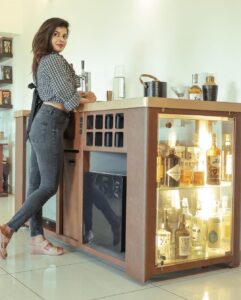 Swagatha S Krishnan Instagram - Found speedxbars while looking for a one-of-a-kind home bar. This beauty is not just a style statement  but has also become all my friends’ favourite. Classy, functional, portable & convenient.  This is a must have home bar we’ve always wanted 🥂 #speedxbars #collaboration