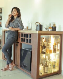 Swagatha S Krishnan Instagram - Found speedxbars while looking for a one-of-a-kind home bar. This beauty is not just a style statement  but has also become all my friends’ favourite. Classy, functional, portable & convenient.  This is a must have home bar we’ve always wanted 🥂 #speedxbars #collaboration
