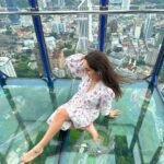 Tanya Sharma Instagram - Feeling high 😂🌈 . . Swipe right to see #influencers struggle 🥹 Wearing - @femi9.byas #vacation #travel #malaysia #love #grateful #photooftheday Sky Box at Sky Deck KL Tower