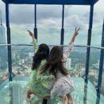 Tanya Sharma Instagram - Feeling high 😂🌈 . . Swipe right to see #influencers struggle 🥹 Wearing - @femi9.byas #vacation #travel #malaysia #love #grateful #photooftheday Sky Box at Sky Deck KL Tower