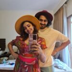 Tejaswi Madivada Instagram – Met this guy 3 years ago and asked him when his birthday was, he said 3 July and then he rapped this song BHAKTI BOMB to Me and here we are releasing it tomorrow I hope you take all the luck and love that I get too and get whatever you’re wishing for, wish you a happy birthday and yes happpy birthday to me too. @chaitanyakanhai