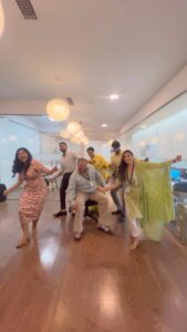 Vaishnavi Gowda Instagram - Our little happy dance for hitting 7.5 rating in the opening week ✨🥳

Ps - do not miss CharanD’s dance 😅