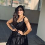Vaishnavi Gowda Instagram - Black is my happy colour 🖤 👗- @shimmer_designer_studio