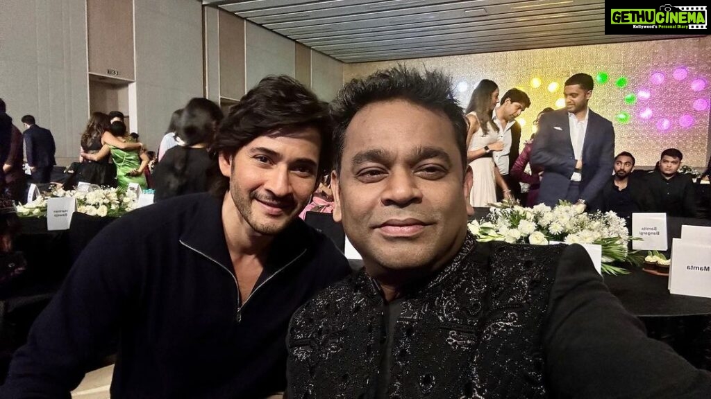 A. R. Rahman Instagram - @urstrulymahesh @mirzasaniar celebrations🎉 Trident, Hyderabad