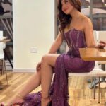 Aanchal Sharma Instagram - Had a ball of time out there in Uk at Nepal Film Festival 💜 . Wearing @manis_rai